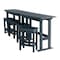 Highwood Usa Lehigh 6pc Counter Height Outdoor Patio Furniture Balcony Set AD-KITBALC101-FBE - alternate 1